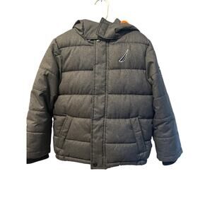 ⭐️ Boys Nautical Gray Puffer Winter Coat. Size 4